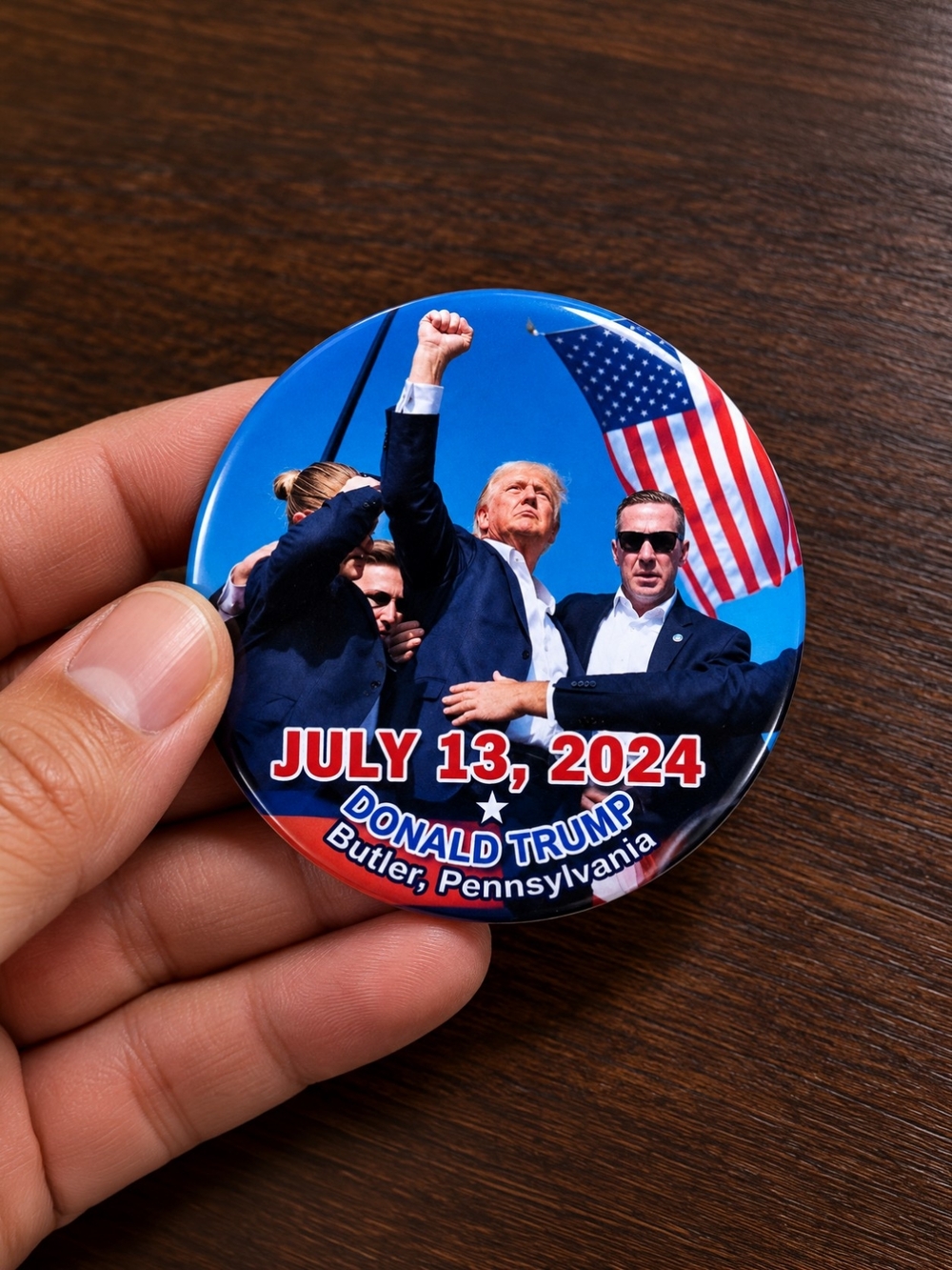 Collectible 2024 Presidential Election Campaign Button Donald Trump Butler PA